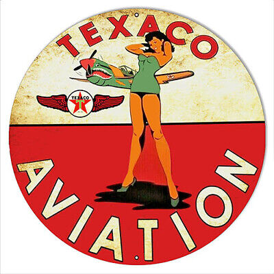 Texaco Aviation Products Metal Sign 14x14