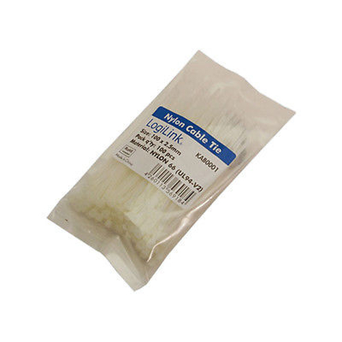 LOGILINK SET 100 PEZZI FASCETTE IN NYLON ALTA QUALITA' LUNGHEZZA per CAVI 10cm