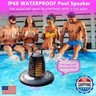 KingSom Floating Pool Speaker,Bluetooth Pool Speaker with LED Flame Light and RGB Light,IP68 Waterproof Bluetooth Speakers,Loud Stereo Sound,TWS Pairing,Built-in Mic,Hot Tub Speakers,Black