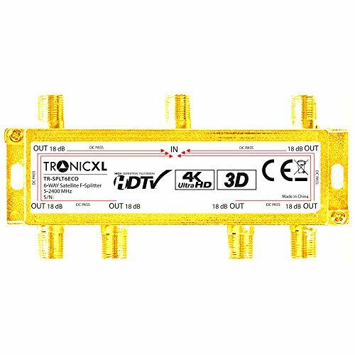 High End 6-fach Antennen Verteiler Kabelfernsehen DVBC 3D 4K HD Sat Splitter 4K