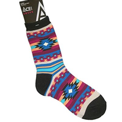 Ace USA Southwest Blanket Native American Design Art Women's Socks Size 8-11