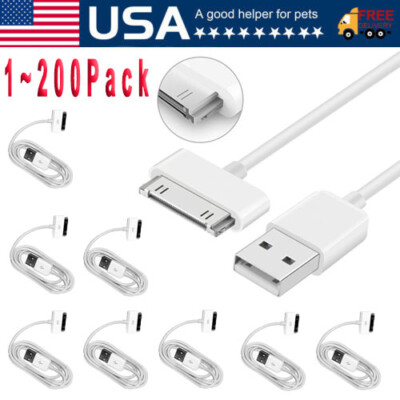 3FT 30 pin USB Charging Data Cable Cord for iPad 1/2/3 iPod Nano 1-6 Lot