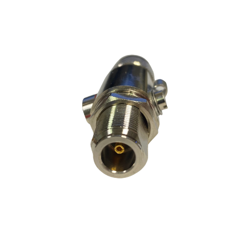 Helium compatible N-Male N-Female lightning arrestor for outdoor antenna 0-6 GHz