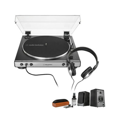 Audio-Technica AT-LP60XHP Belt-Drive Stereo Turntable with Audio Accessories