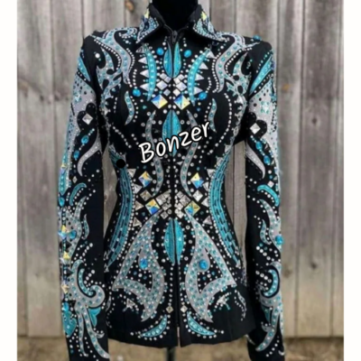 Veste Chemise Western Pleasure Show - Équitation Showmanship - Fabriquée En Inde - Neuve