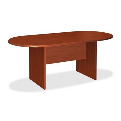 Lorell Essentials Conference Table - Oval - 72'' X 36'' X 29.5'' - Wood - Cherry