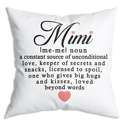 Mimi a Constant Source of Unconditional Love Soft Throw Pillow Covers Cushion...