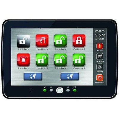 DSC Alarm Keypad TouchScreen 7-inch with Prox Support Pro Bl