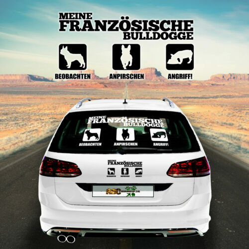 Hunde-Autoaufkleber für Französische Bulldoggen