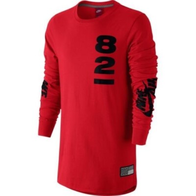 Nike Air 82 Pivot V3  Modern Legend  Long Sleeve T-Shirt University Red Mens 2XL