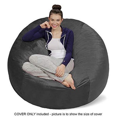 Bean Bag Chair 5 Ft Sack Charcoal Cover Only