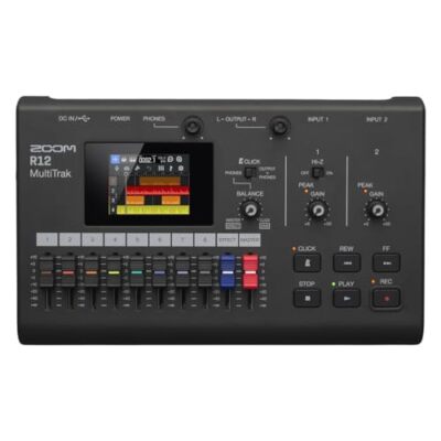 ZOOM R12 8 Track Multi Track Recorder Portable and Battery Powered New