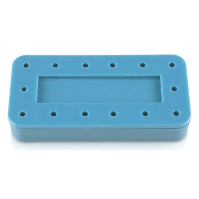 Plasdent 400BR-2 Rectangular 14 Dental Bur Block Blue 3'' X 1.5'' X 0.5''