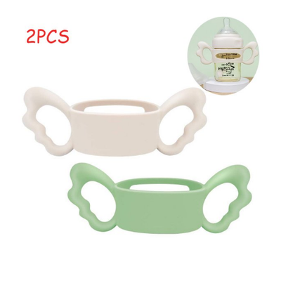 2 PCS Baby Silicone Wide-Neck Baby Bottle Handle for Baby Gr