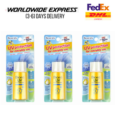 (3x 25ml) BIORE UV PERFECT PROTECT  MILK COOL SPF 50+ PA+++ - Express Shipping