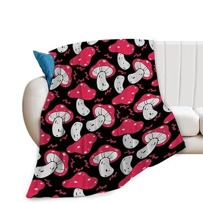 Red Mushroom Blanket Cute Mushroom Throw Blanket Mushroom Gifts for Girls Kid...