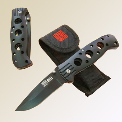 NAVAJA TACTICA RUI/K25 ACERO INOX. 440 HOJA 8,5 CM TITANIUM CAZA PESCA RESCATE