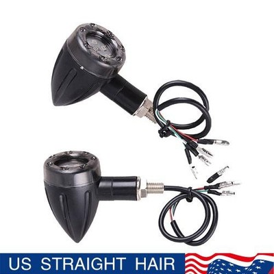 2X Motorcycle LED Bullet Brake Running Turn Signal Tail Light For Yamaha Suzuki