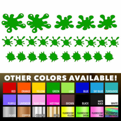 25 Paint Splat Stickers Die cut Decal for Wall windows cars trucks tool boxes