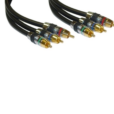 Eagle 3' FT 3 RCA Component Cable Male to Male High Grade Ultra Pro R/B/G Jumper