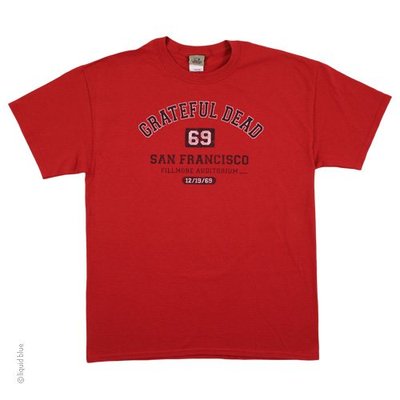 GRATEFUL DEAD-SAN FRANCISCO 69 TOUR-Filllmore-T SHIRT M-L-XL-2X Garcia,Lesh,Wier