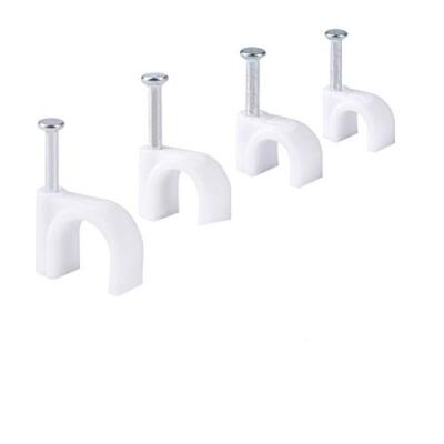 Fodlon Clip Fermacavi da Parete 400 Pezzi Fermacavi Rotondi Clip per