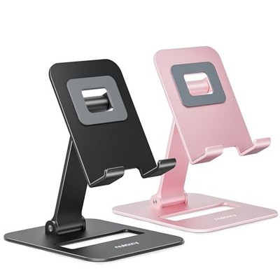 Nulaxy 2 Pack Dual Folding Cell Phone Stand Fully Adjustable Phone Holder for...