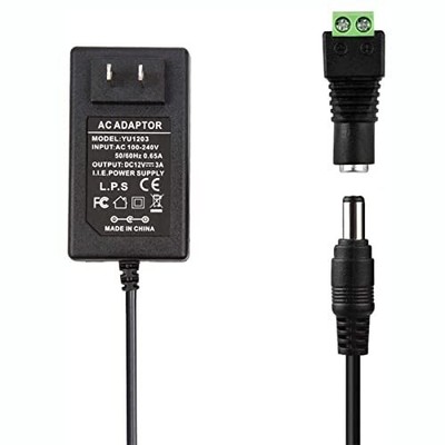 Ac 100v-240v To Dc 12 Volt 3amp 3000ma Power Supply 5.5m...
