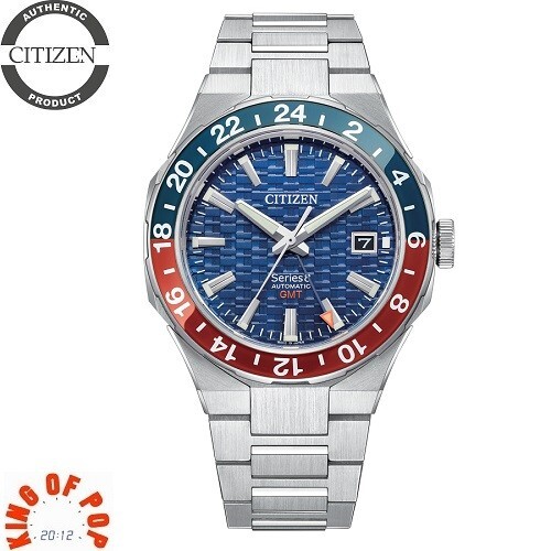 Pre-owned Citizen Nb6030-59l Self-recharging Gmt,magnetic Resist.luxury Boxfree Shipping