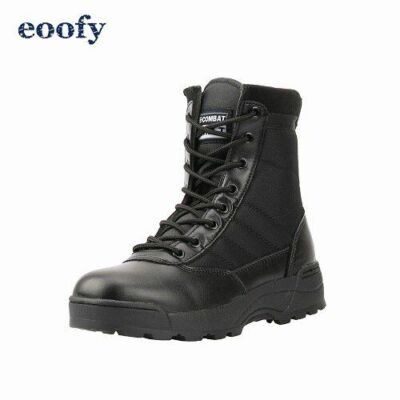 Botas Militares De Combate Zapatos De Cuero Calzado Hombre Zapatillas Tácticas