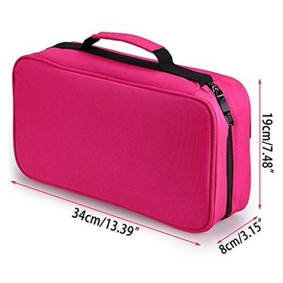 60 Slots Art Marker Carrying Case Lipstick Organizer Canvas Markers Holder