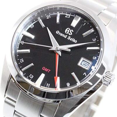 Pre-owned Grand Seiko Sbgn013 Heritage Collection Gmt Black Dial Stainless Men Watch