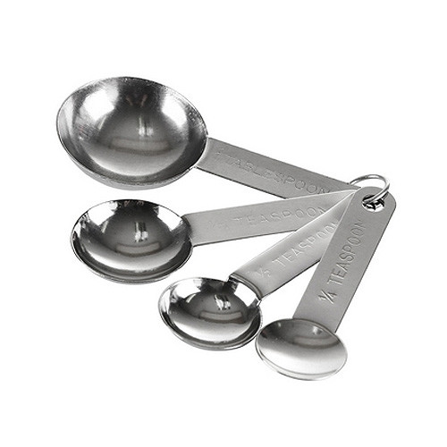 Set 4 Teaspoon & Tablespoon Stainless Steel Mini Measuring Spoons