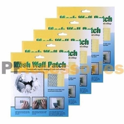 5 Pcs 4'' x 4'' inch Adhesive Mesh Wall Repair Patch for Damaged Drywall Ceiling
