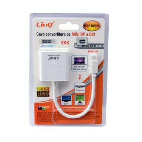 Adattatore Convertitore Cavo Da Mini Displayport a Dvi MDP-DV224 linq
