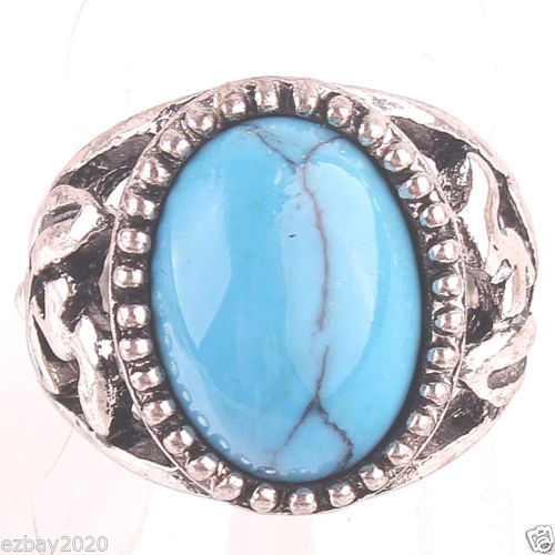 Turquoise Tibetan Silver Fashion Rings