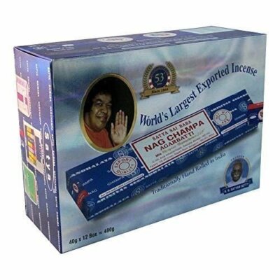 Satya Sai Baba Nag Champa Agarbatti Pack of 12 Incense Sticks Boxes 40gms Each S