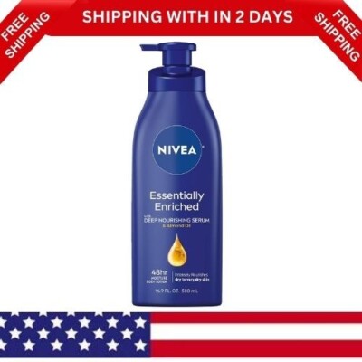 NIVEA Essentially Enriched Body Lotion Dry to Very Dry Skin, 16.9 Fl Oz