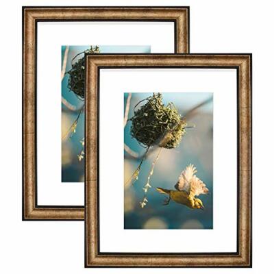 2 Pack 12x16 Black White Picture Frame for 8x12 Photo Tempered Glass Gallery