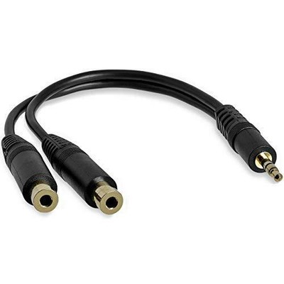 StarTech.com 6 in. 3.5mm Audio Splitter Cable - Stereo Splitter Cable - Gold