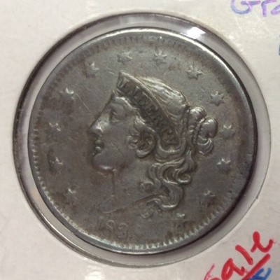 1838 Large Cent In Circulated Condition