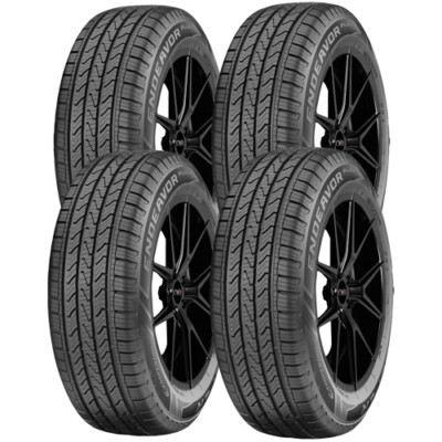 (QTY 4) 225/60R17 Cooper Endeavor Plus 99H SL Black Wall Tires