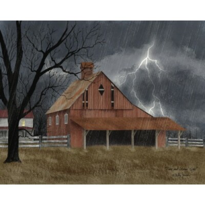 NEW Billy Jacobs Canvas Print Picture DARK AND STORMY NIGHT 12'' x 16'' Country 