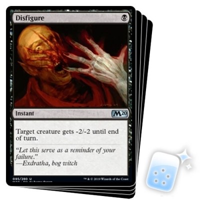DISFIGURE X4 Core Set 2020 M20 Magic MTG MINT CARD