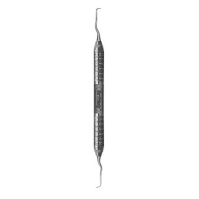 HU-FRIEDY #11/12 AFTER FIVE CURETTE RIGID, SS, #6 SATIN STEEL HANDLE (x4)