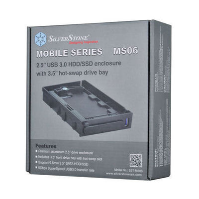 Silverstone 9.5mm 2.5inch HDD/SSD Mobile Rack/External Enclsoure/ (MS06B)