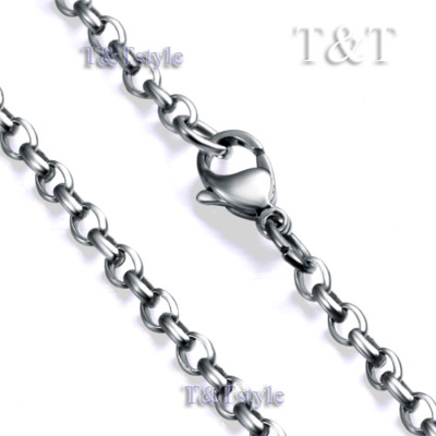 UNIQUE T&T 3mm Stainless Steel Oval ROLO Chain (C68)
