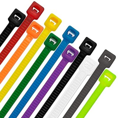 500Pack 8 Inch Multi Colors Heavy Duty Cable Zip Ties for Indoor and Outdoor Use