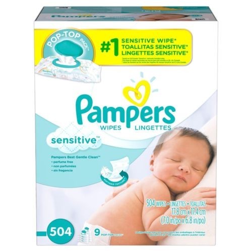 Pampers Sensitive Baby Diaper Wipes, 9 Refill Packs 576 count 2-4 day ship