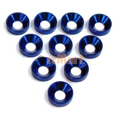 3Racing M3 Countersink Washer Blue 1:10 RC Car Buggy Drift F1 Touring M-Chassis